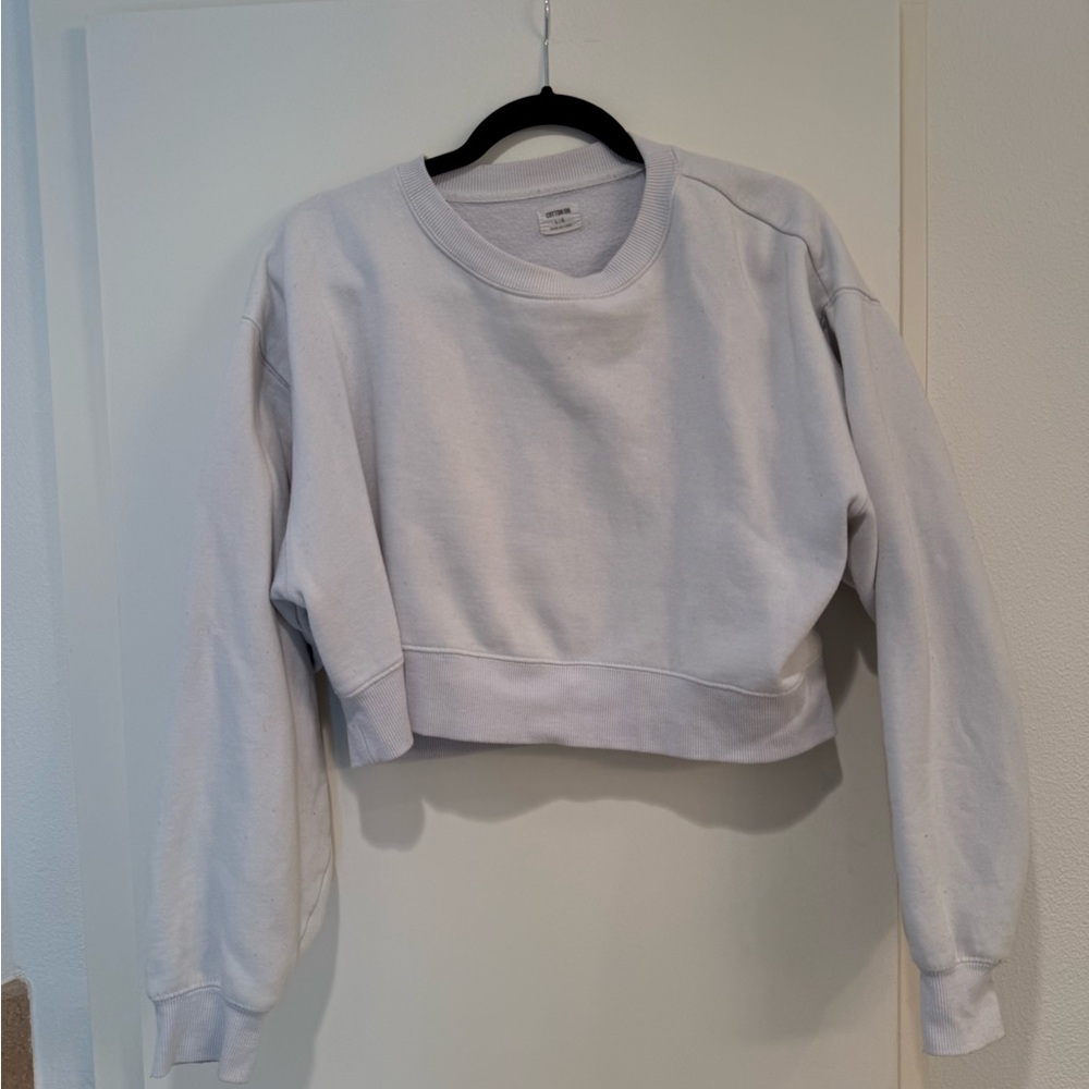 Cotton On Classic White Cropped Sweatshirt